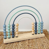 Rainbow Abacus Toy Colorful Beads Counting Frame Hand-Eye Coordination Addition Subtraction Learning Tool for Kids, Preschoolers, Homeschooling