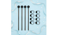 12 Pieces Steel Resonant Drum Mallet Set Solid Wood Handle for Beginners