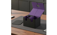 Leader Deck Box Portable Double Deck Box Secure Trading Card Case Anti-Slip Texture Collectible Storage Scuff Resistant