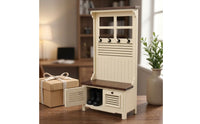 1:12 Scale Dollhouse Cabinet Hinged Doors Wooden Dollhouse Cabinet Space-Saving