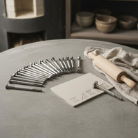 20 Pieces Ceramic Stamping Tool Set Metal Pottery Embossing Tool Easy to Clean
