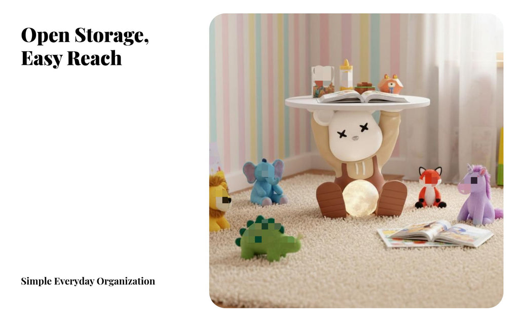 animalShaped Nightstand with Light Space-Saving Animal Sculpture light for Children