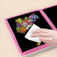 Foldable Chalkboard Book Waterproof Erasable Drawing Pad Portable for Home