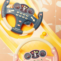 Steering Wheel Toy Button Controls Simulated Driving Controller