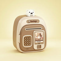 Cartoon Password Piggy Bank Large Capacity Kids Savings Realistic Secure Storage