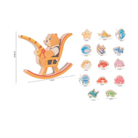 Wooden Creature Stacking Toy Develops Concentration Bear Balance Stacking Game