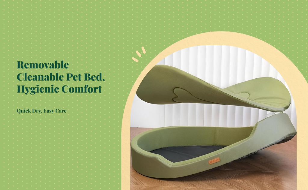 Orthopedic pet bed, washable cover