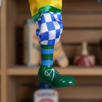 Dangling Leg Clown Ornament Gift Idea Ceramic Clown Doll Carnival Theme