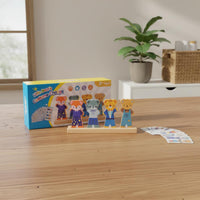 Wooden Bear Dress-up Toy Screen-Non-Digital Wooden Costume Assembly Game Board