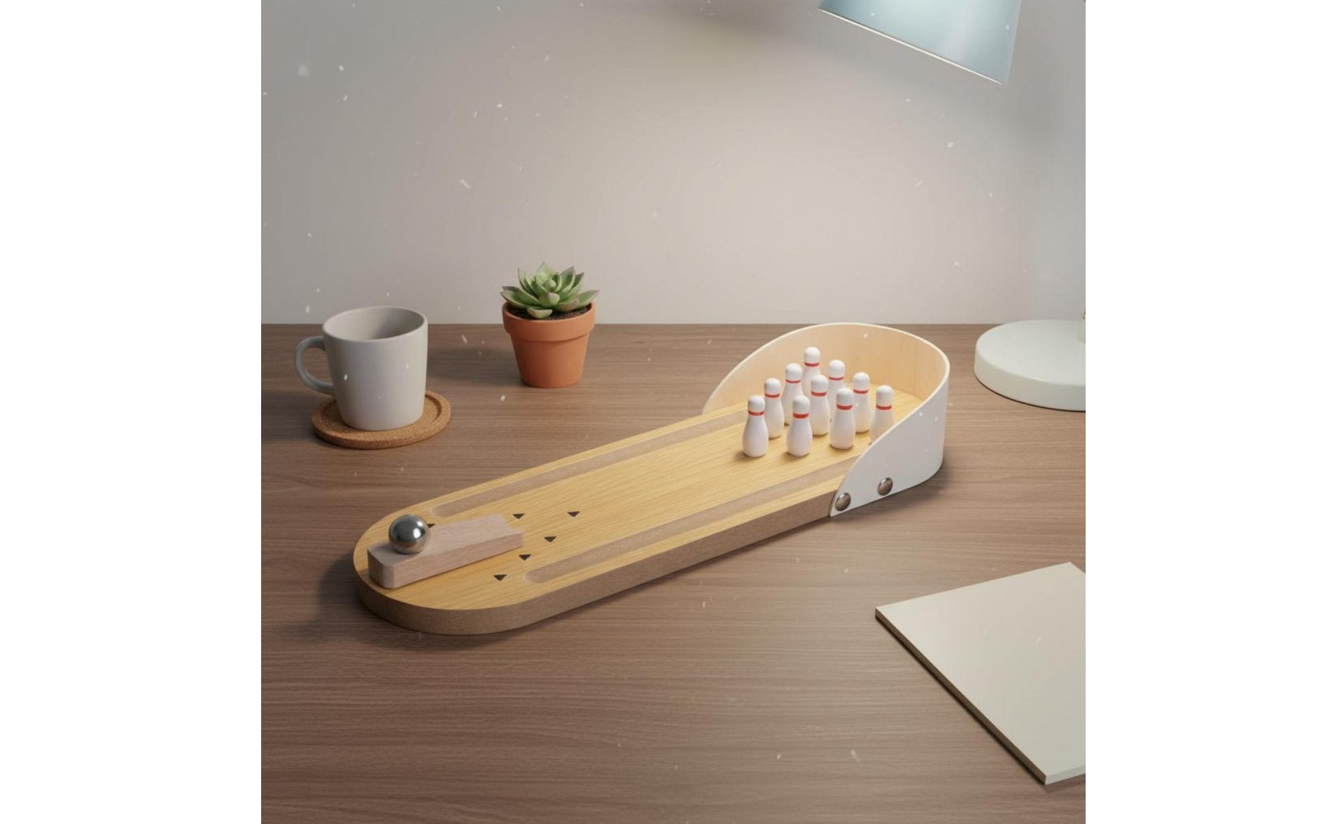 Wooden Bowling Set Sturdy Mini Bowling Set Compact for Indoor, Toddlers