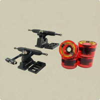 Board-Surfing Skateboard Truck Bracket Kit Axle Shafts Front and Rear Bracket