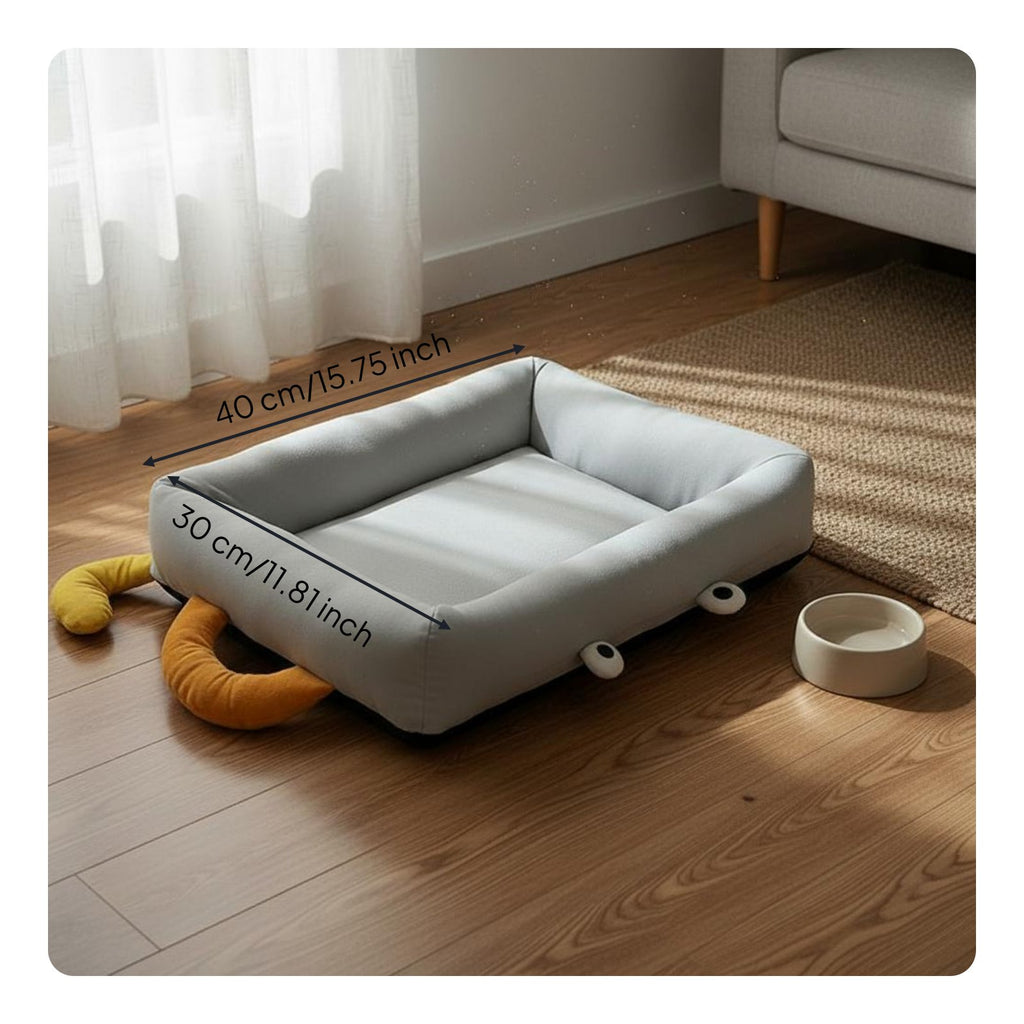 Cuddler Pet Bed Four Seasons Rectangular Dog Bed Stain-Resistant for Cats
