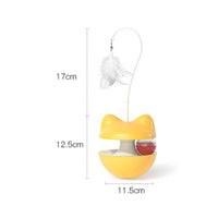 Feline Interactive Feeder Toy Rocking Base Feline Play Feeder Plastic