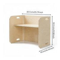 Curved Children's Desk Solid Wood Wooden Children's Desk table Smooth Edges for Preschoolers