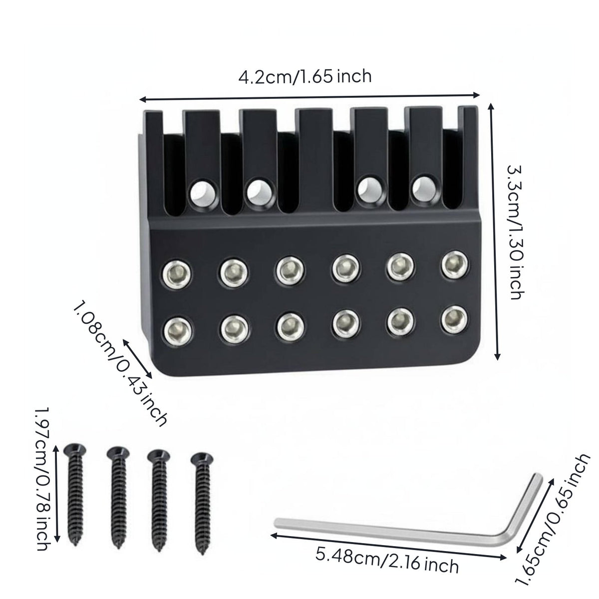 Six-String Bridge-End Guitar String Lock Replacement Part for Guitarists