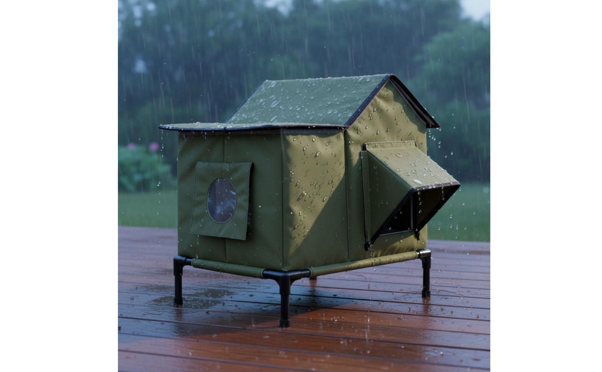 Foldable Pet House Detachable Waterproof Feline Shelter Winter-Proof for Patio