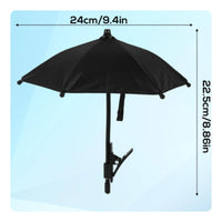 Motorcycle Phone Umbrella Holder Compact Mini Umbrella Phone Mount Glare Reduction Mobile Accessory for Motorcyclists