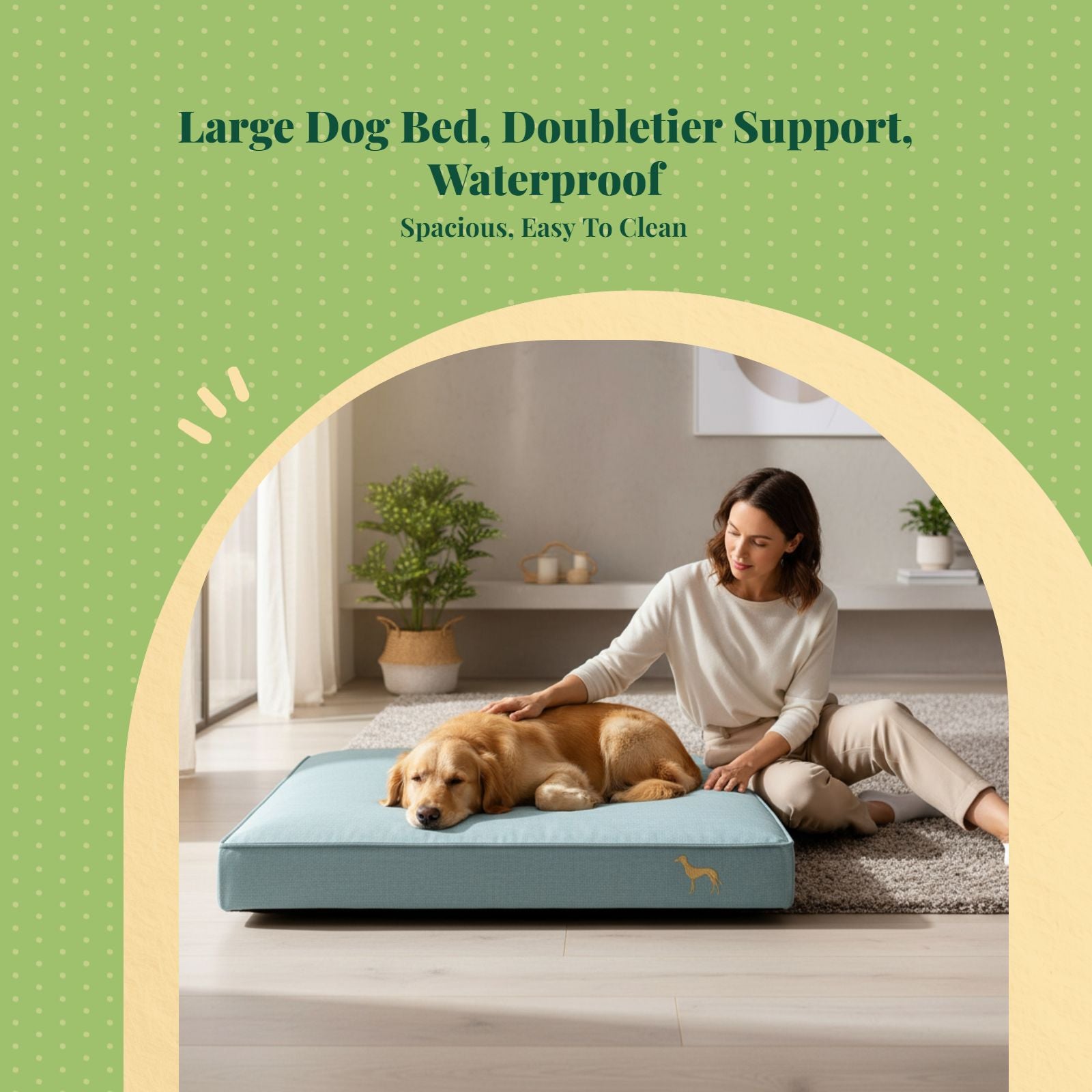 Orthopedic dog bed, washable cover