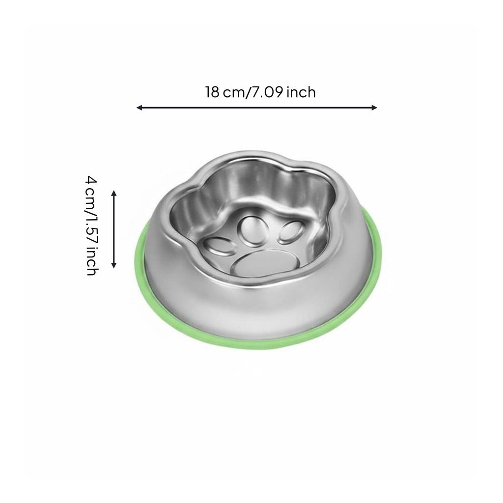 Slow Feeder Pet Bowl Easy to Clean Anti-Choke Dog Bowl Rounded Edges Stainless Steel for Dogs, Kittens