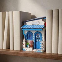 3D Assembly Kit Book Nook Decorative Book Nook Bookend Set LED Light