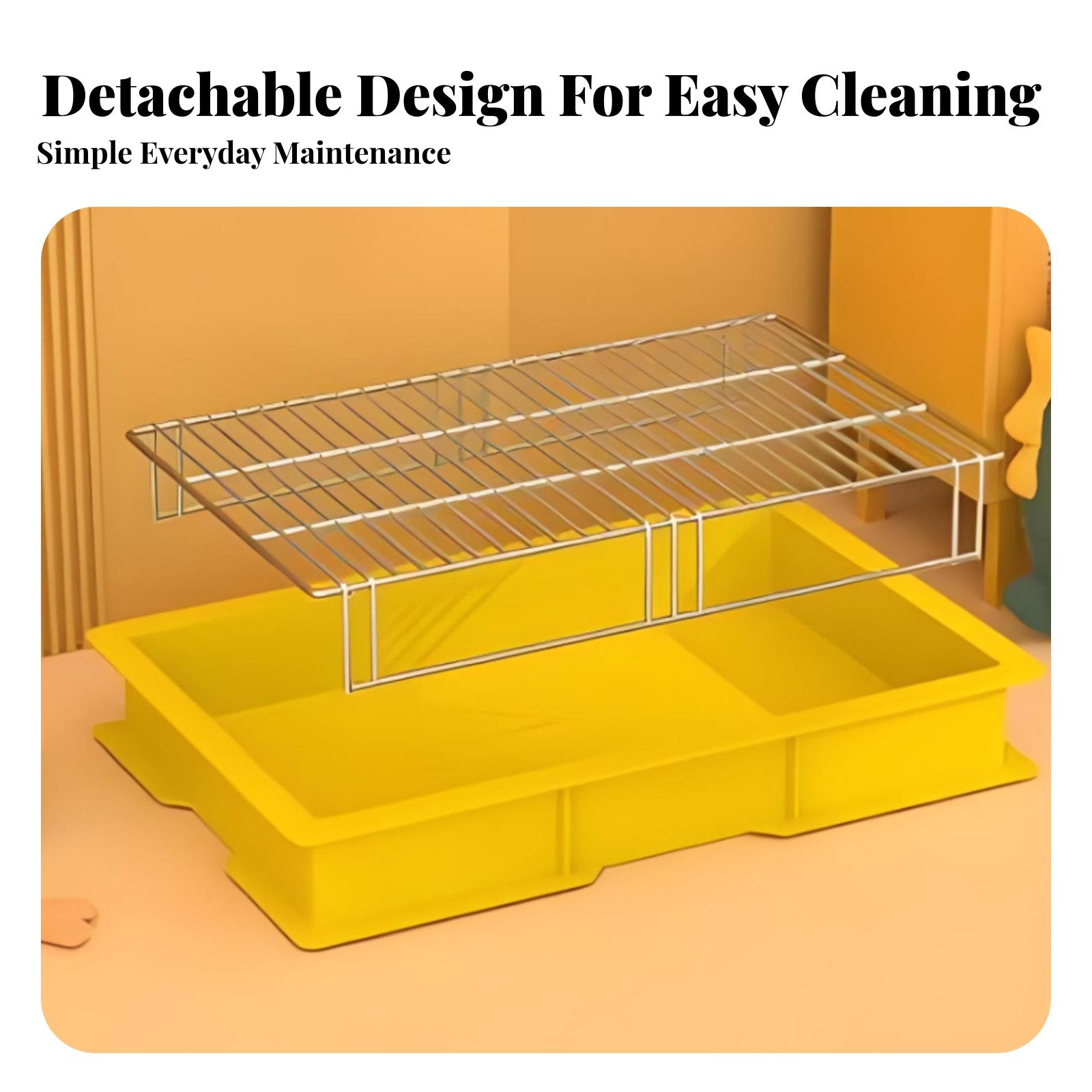perforated surfaceded Dog Potty Tray with spray barrier Easy to Clean for Indoor, Home, young dogs