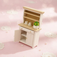 Dollhouse Storage Cabinet Drawers 1:12 Scale Cabinet Openable Doors for Children