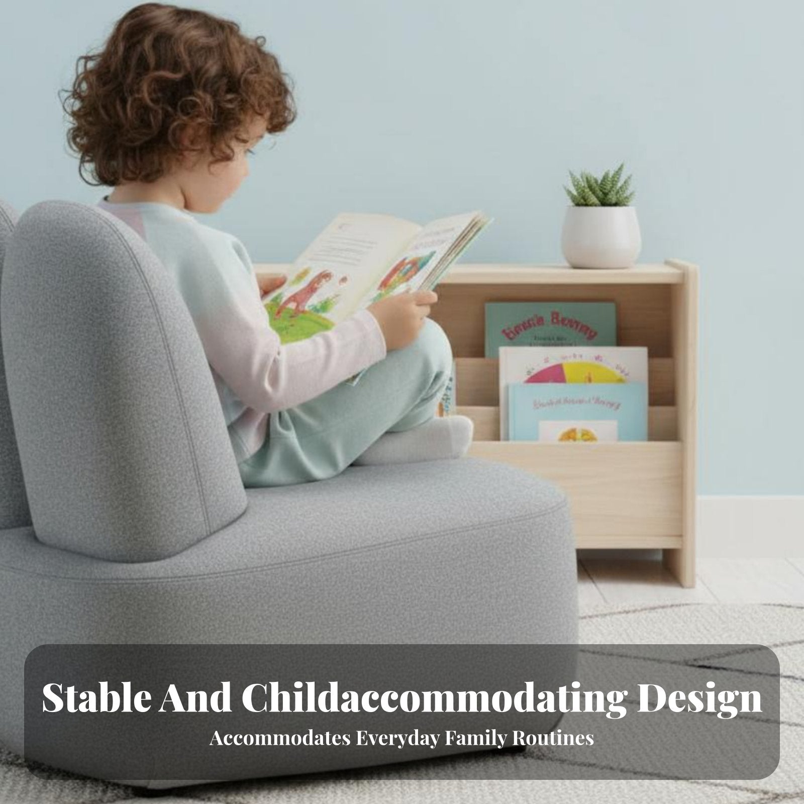 rabbit Ear Backrest rabbitShaped kids' Sofa Cute creature Design Miniature Upholstered Armchair Soft and Comfy children's Furniture Comfortable for Toddlers, Preschoolers, Babies, story Corner, Playroom, Nursery, Kindergarten