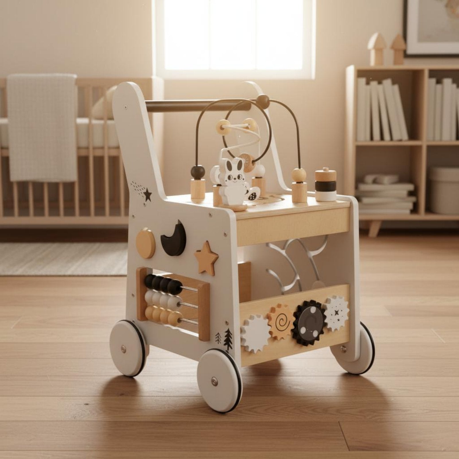 Multifunctional Activity Stroller Nordic Design Infant Toy for Babies