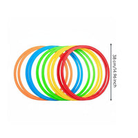 8 Pieces Hopscotch Rings Bright Colors Plastic Jumping Rings Easy to Assemble