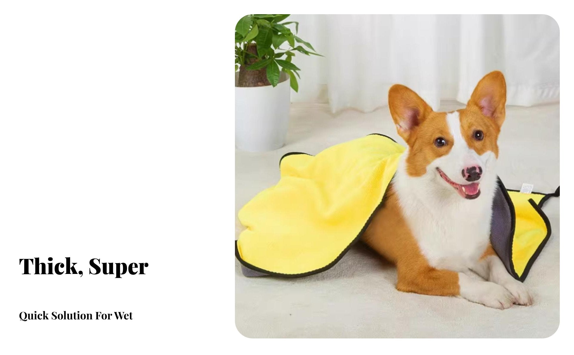 Strong Water Absorption Pet Bath Towel Lint-Clear Quick Dry Pet Towel Thickened for Grooming, Cleaning, Outdoor
