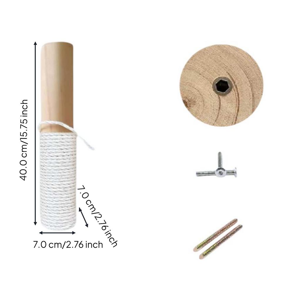 Sisal rope cat scratch post DIY