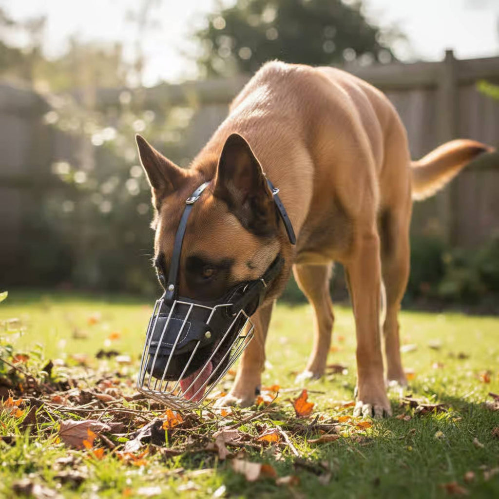 Wire Basket Dog Muzzle Nip Wire Muzzle Allows Drinking for Training