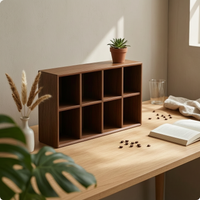 floor Storage Cabinet Double-Layer Bookshelf Thick Board Home Furniture for Living Room