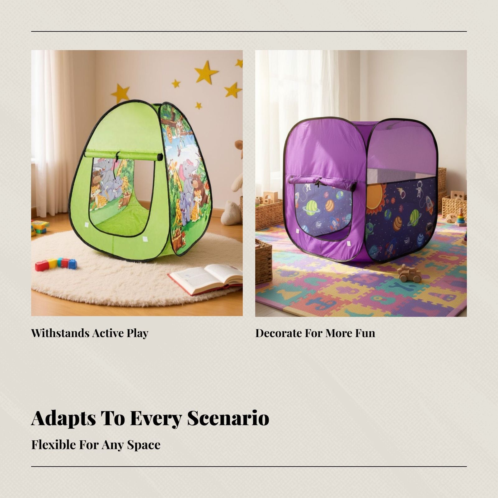Infant Play Tent, Indoor Toy House, Sphere Pool, Portable Fence, Boys & Girls