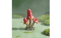 Resin Toadstool Sculpture Whimsical Design Polka Dot Toadstool Ornament