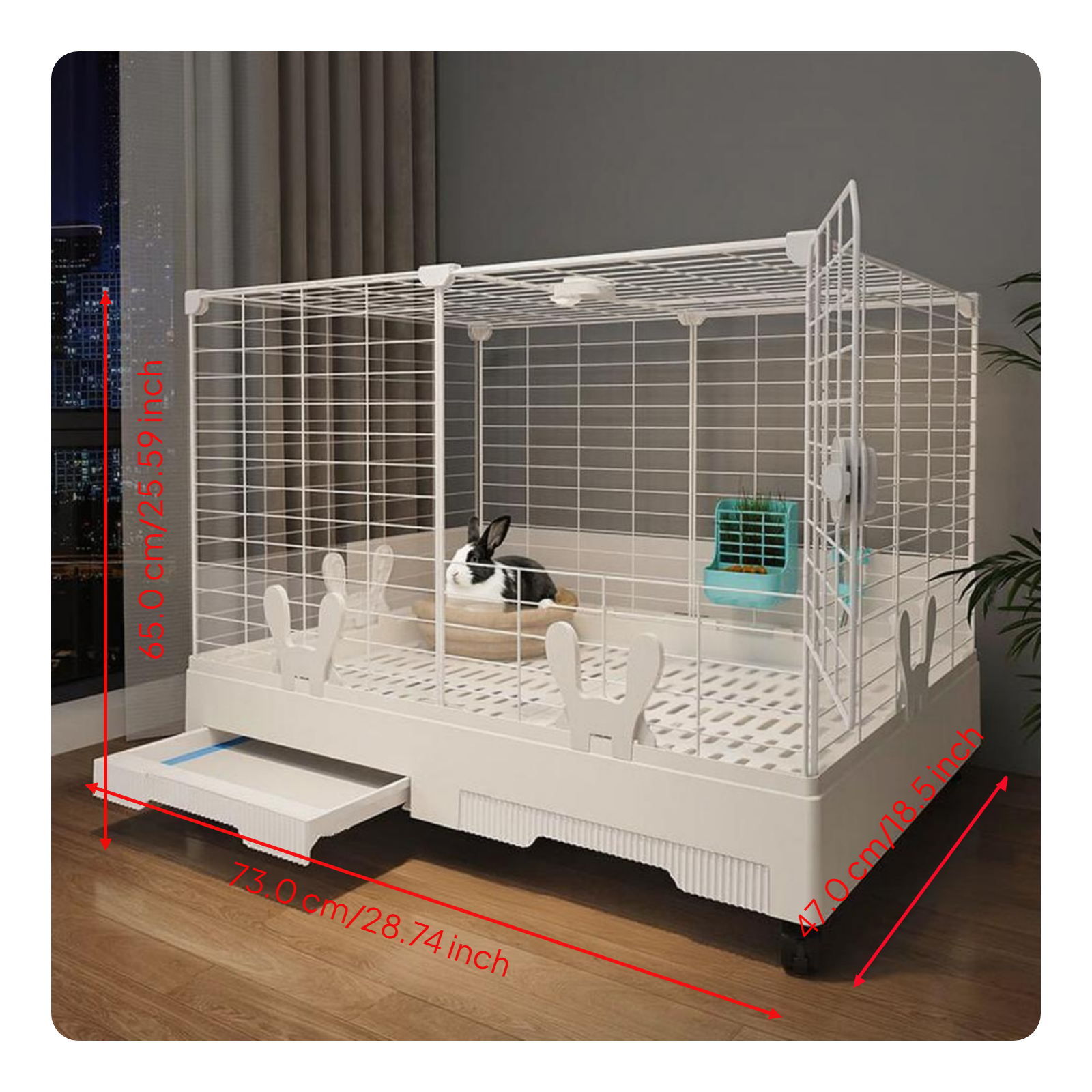 Leakproof large hare hutch