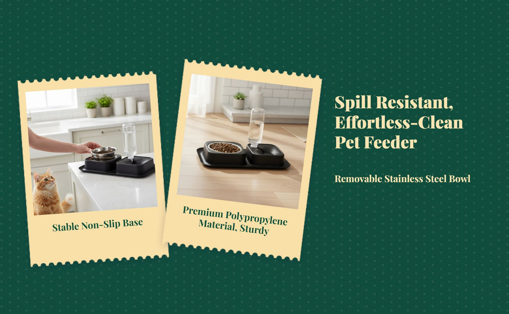 Spill-resistant dual pet feeder