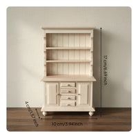 1:12 Scale Wooden Cabinet Detailed Craftsmanship Miniature Display Hutch