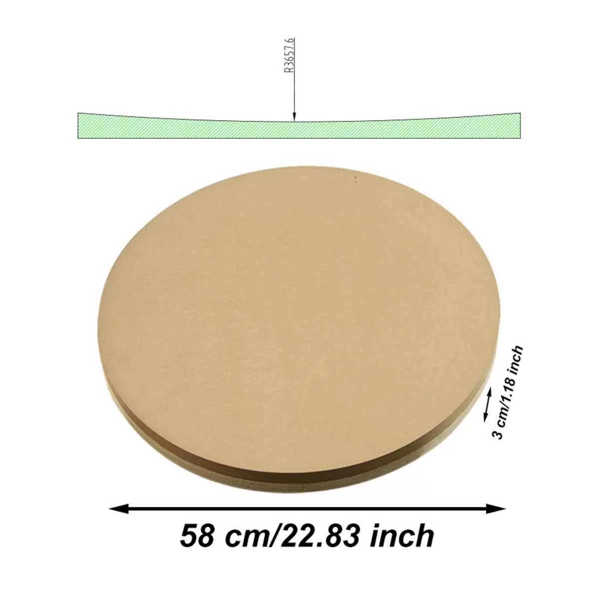 Radius Sanding Dish Thick Board Construction Radius Sanding Plate Easy to Mount