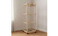 Wooden Toy Storage Unit Solid Wood Soft Toy Storage Enclosure Sturdy And