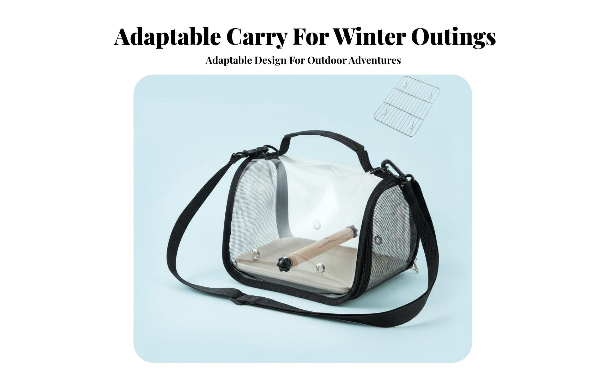 Clear viewing panel avian Satchel Portable Astronaut Pet Backpack Breathable Design