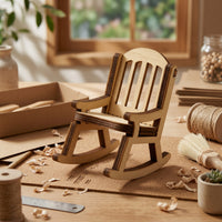 Dollhouse Rocking Chair Lightweight 1:12 Scale Rocking Chair Realistic Look Miniature Furniture for Scene Photography