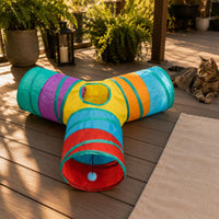 3-Way Pet Tunnel Portable Pet Accessory for Indoor