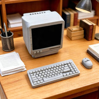 Retro Desktop Computer Model High Intricacy Miniature Electronics Photo Prop