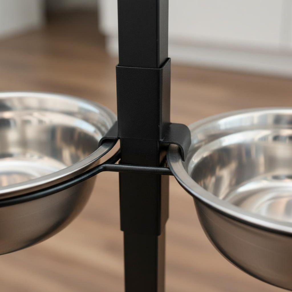 Stainless Steel Dog Bowl Set Sturdy Feline and Dog Feeding Station Easy to Clean