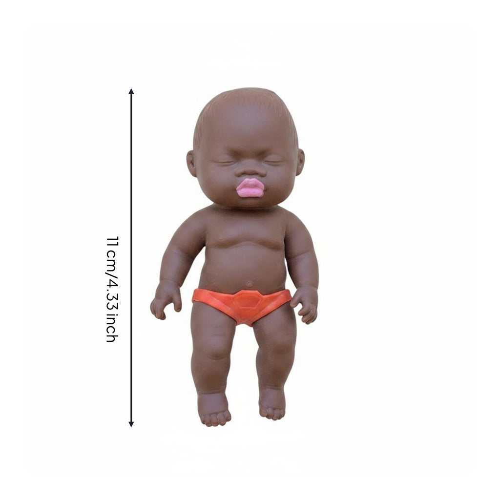 Black Baby Squeezable Stretchable Squeezable Doll Easy to Clean