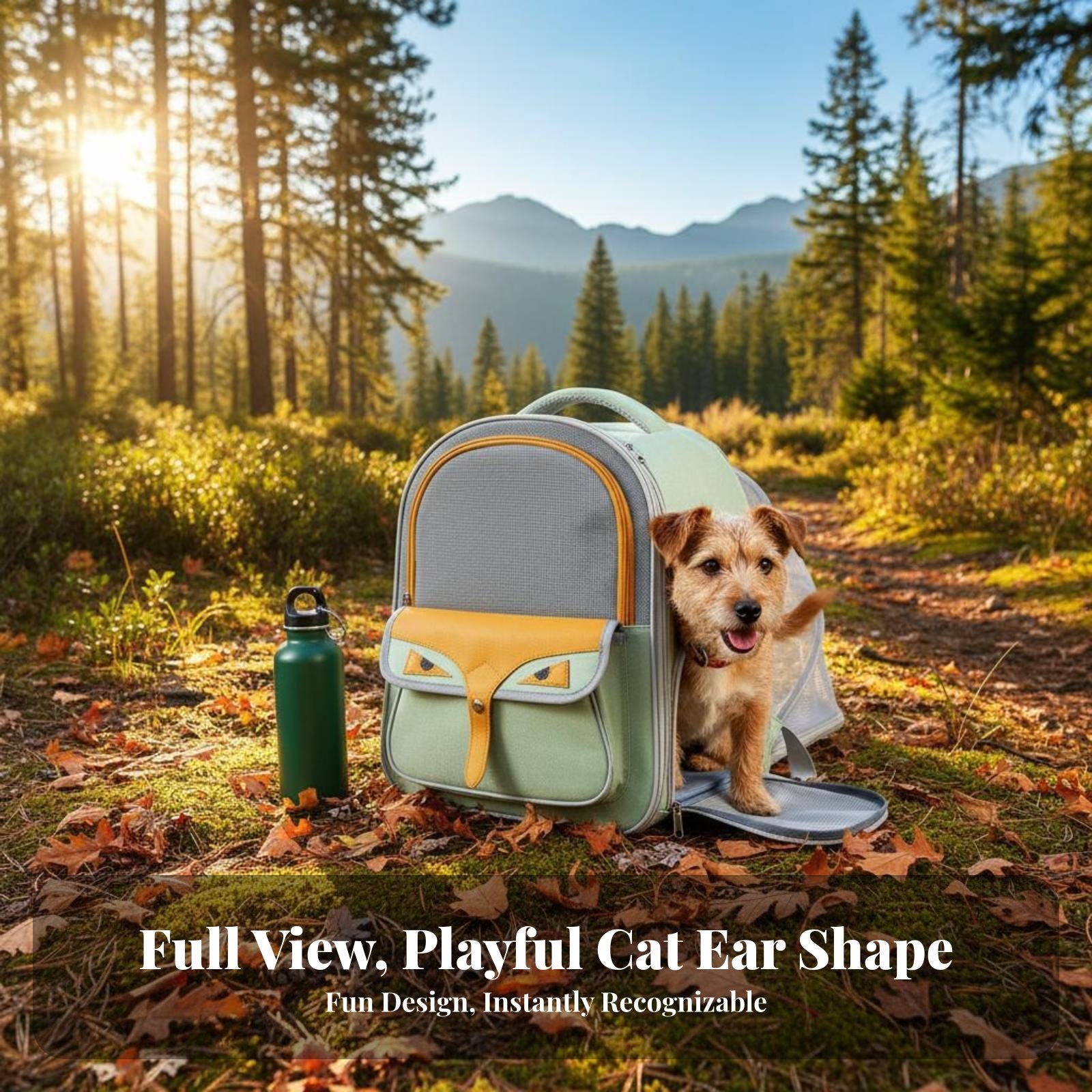 Expandable Cat Backpack Side Storage Pockets Expandable Mesh Rucksack for Hikers