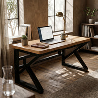 Computer Desk Thick Desktop Wood Computer Desk Sturdy Study Table for Students