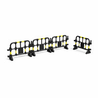 4 Pieces Road Barrier Piece Wide Base Model Road Barrier Realistic Detail