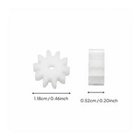 5 Pieces 2mm Bore Plastic Gears DIY Gear Set for Hobbyists